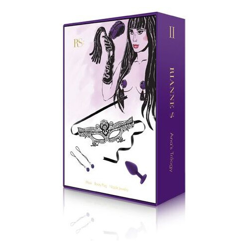 Романтичний подарунковий набір RIANNE S Ana's Trilogy Set II: пробка 2,7 см, ласо для сосків, маска фото №8