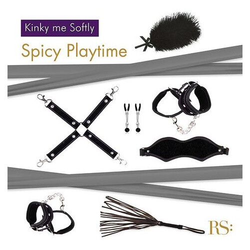Подарунковий набір для BDSM RIANNE S - Kinky Me Softly Чорний: 8 предметів задоволення фото №6