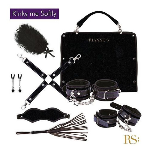 Подарунковий набір для BDSM RIANNE S - Kinky Me Softly Чорний: 8 предметів задоволення фото №1