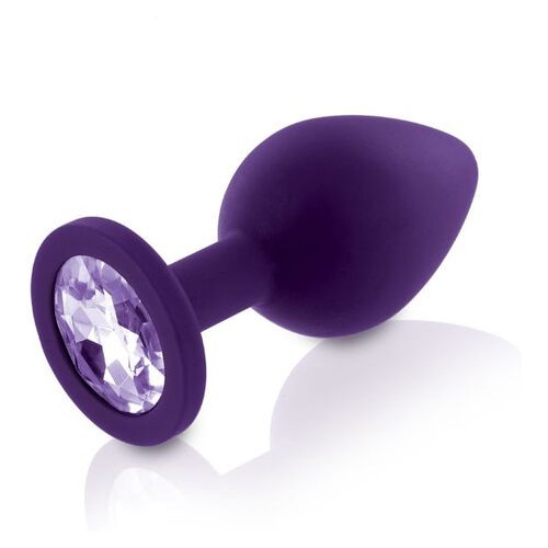 Набор анальных пробок с кристаллом Rianne S: Booty Plug Set Фиолетовый, диаметр 2,7см, 3,5см, 4,1см фото №4