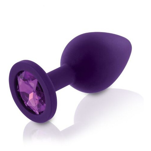 Набор анальных пробок с кристаллом Rianne S: Booty Plug Set Фиолетовый, диаметр 2,7см, 3,5см, 4,1см фото №5