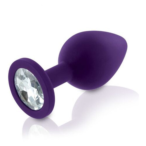 Набор анальных пробок с кристаллом Rianne S: Booty Plug Set Фиолетовый, диаметр 2,7см, 3,5см, 4,1см фото №3