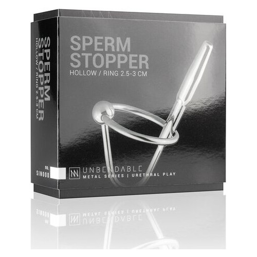Уретральный стимулятор Sinner Gear Unbendable - Sperm Stopper Hollow Ring, 2 кольца (2,5 см и 3 см) фото №2