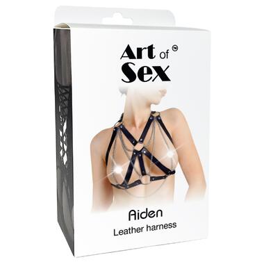 Портупея жіноча Art of Sex - Aiden Leather harness, Чорна XS-M фото №3
