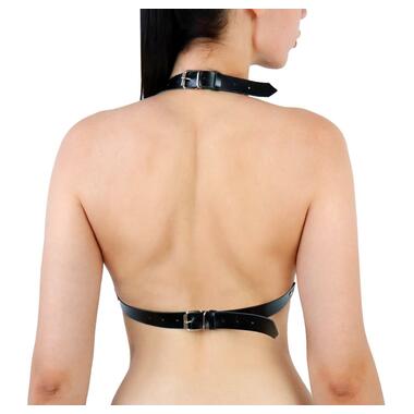 Портупея жіноча з шипами Art of Sex - Demia Leather harness, Чорна L-2XL фото №4