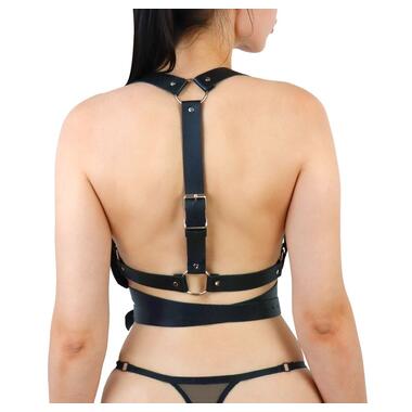 Шкіряна портупея Art of Sex - Melani Leather harness, Чорна XS-M фото №4