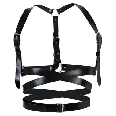 Шкіряна портупея Art of Sex - Melani Leather harness, Чорна XS-M фото №1