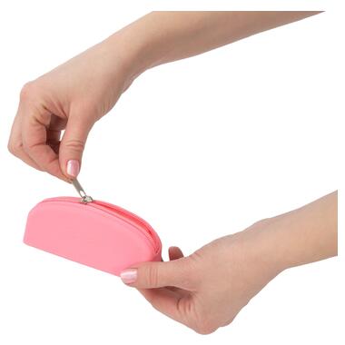 Сумка для зберігання секс-іграшок PowerBullet Silicone Zippered Bag Рожева фото №2