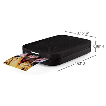 Фотопринтер портативний HP Sprocket Portable 5x8 см Black Noir фото №3