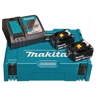 Набір акумуляторів Makita LXT BL1830x2 шт, DC18RC кейс Makpac1 (197952-5) фото №6