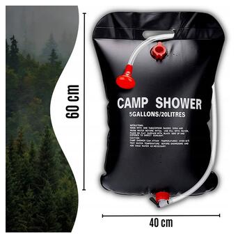 Туристичний, кемпінговий, похідний душ 20L Camp Shower фото №2
