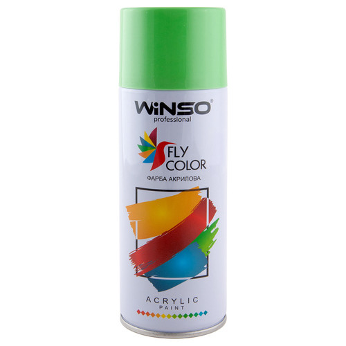 Фарба акрилова, Winso Spray 450ml, салатово-зелений (LIGHT GREEN/RAL6018) фото №1