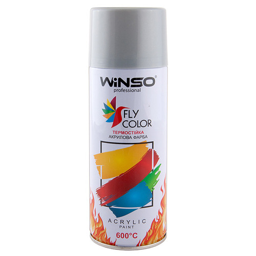 Акрилова термостійка Winso Spray спрей-фарба 600 450мл срібло-сірий (SILVER GREY/RAL9022) фото №1