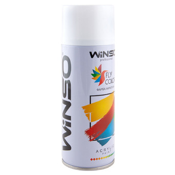 Фарба акрилова Spray 450мл Winso білий глянець (GLOSS WHITE/RAL9010) (880130) фото №2