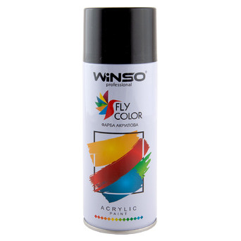 Фарба акрилова Spray 450мл Winso чорний глянець (GLOSS BLACK/RAL9005) (880400) фото №1