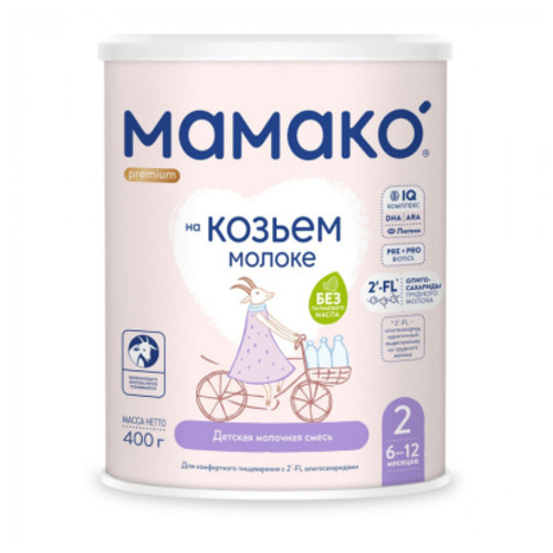 Дитяча суміш Mamako 2 Premium на козячому молоці 6-12 міс. 400 г (1105311) фото №1
