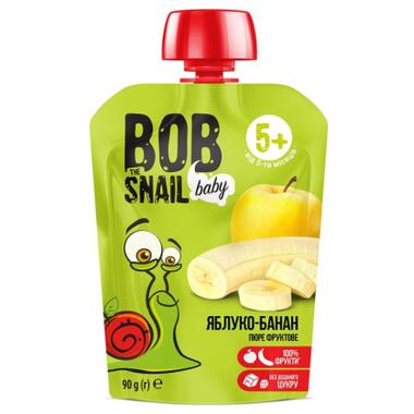 Дитяче пюре Bob Snail Равлик Боб Яблуко-банан 90 г (4820219343028) фото №1