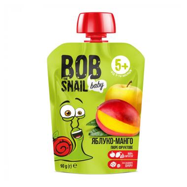 Дитяче пюре Bob Snail Равлик Боб Яблуко-манго 90 г (4820219343042) фото №1