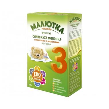 Дитяча суміш Малютка Premium 3 молочна з 12 місяців 350 г (4820199500107) фото №1