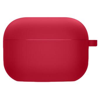 Силіконовий футляр з мікрофіброю для навушників Epik Airpods 3 Червоний / Rose Red фото №1