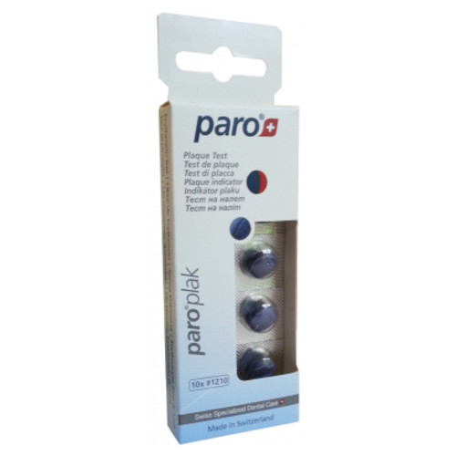 Таблетки для індикації зубного нальоту Paro Swiss plak 2-кольорові 10 шт. (7610458012109) фото №1