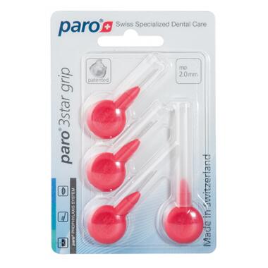 Щітки для міжзубних проміжків Paro Swiss 3star grip xxx-тонкі 2 мм 4 шт. (7610458010914) фото №2