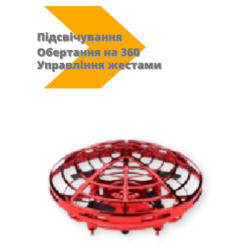 Квадрокоптер UFO Y1102 підсвічування дистанційне керування обертання на 360 градусів червоний (Y1102_365) фото №2