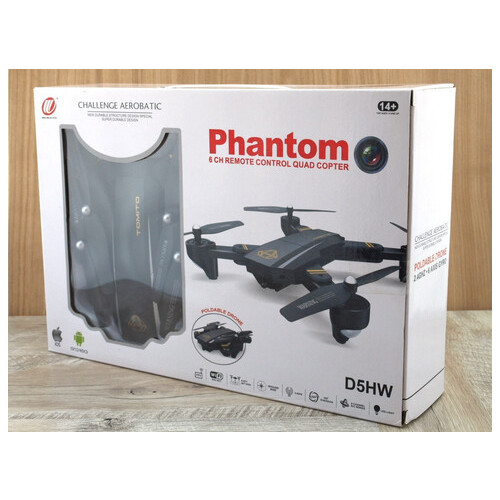 Квадрокоптер Phantom D5HW, що складається з Wi-Fi камерою Black (3sm_674882825) фото №9