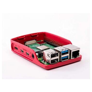 Корпус для Raspberry Pi 4 Model B, офіційний червоно-білий фото №2