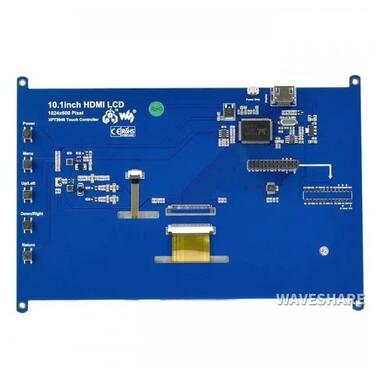Екран Waveshare 10.1  1024x600 LCD IPS  Resistive TS  HDMI  для PI 3/PI 4/ (WAV-11870) фото №4