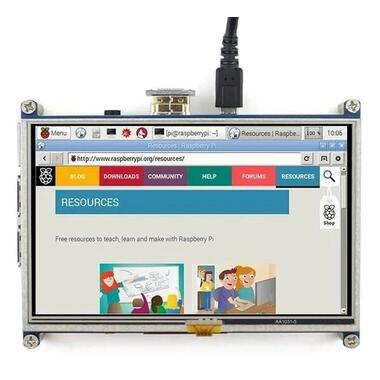 Екран Waveshare 5  800x480 LCD TFT Resistive TS  HDMI  для PI 3/PI 4 (WAV-10563) фото №1