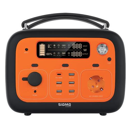 Зарядна станція Sigma mobile X-Power SI140APS Black-Orange (4827798424520) фото №1