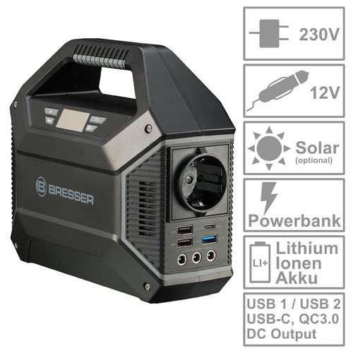 Портативна зарядна станція Bresser Portable Power Supply 100 Вт (3810000) фото №2