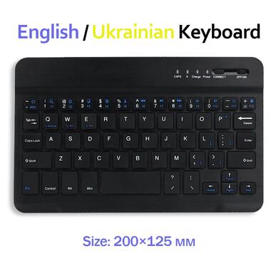 Bluetooth Keyboard BeCover English/Ukrainian (200x125 мм) Black (713408) фото №1