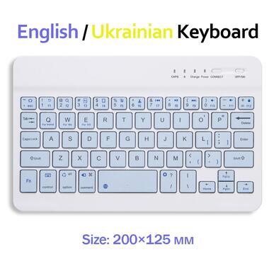 Bluetooth Keyboard BeCover English/Ukrainian (200x125 мм) Light Blue (713410) фото №1