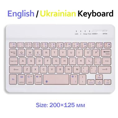 Bluetooth Keyboard BeCover English/Ukrainian (200x125 мм) Pink (713411) фото №1