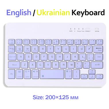 Bluetooth Keyboard BeCover English/Ukrainian (200x125 мм) Purple (713409) фото №1