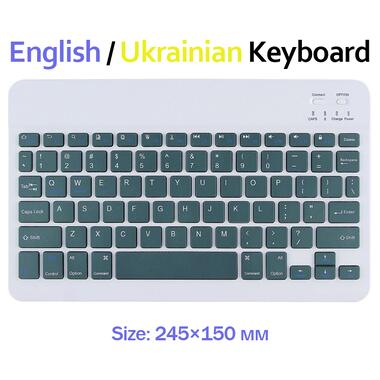 Bluetooth Keyboard BeCover English/Ukrainian (245x150 мм) Dark Green (713406) фото №1