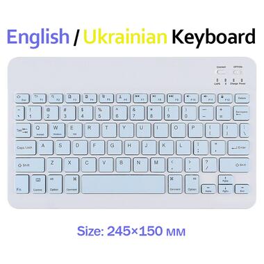 Bluetooth Keyboard BeCover English/Ukrainian (245x150 мм) Light Blue (713407) фото №1