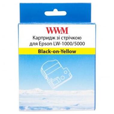 Картридж с лентой WWM для Epson LW-1000/5000 36mm х 8m Black-on-Yellow (WWM-SC36Y) фото №1