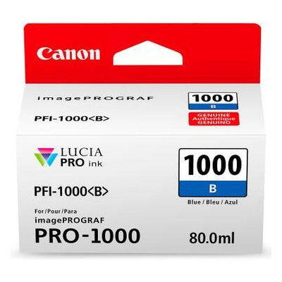 Картридж Canon imagePROGRAF Pro-1000 PFI-1000 Blue (0555C001) фото №1