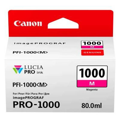 Картридж Canon imagePROGRAF Pro-1000 PFI-1000 Magenta (0548C001) фото №1