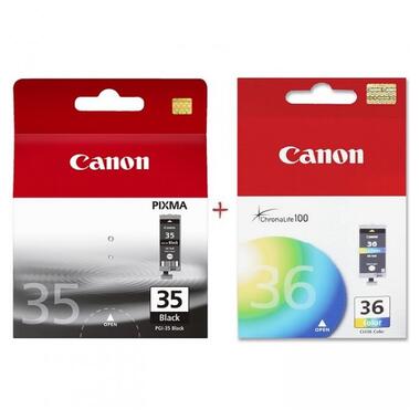 Комплект струйных картриджей Canon для Pixma iP100 PGI-35/CLI-36 Black/Color (Set35) фото №1