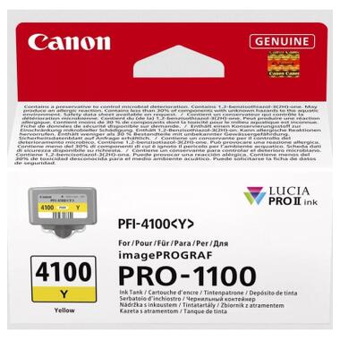 Картридж Canon PFI-4100 Yellow (6780C001) фото №1