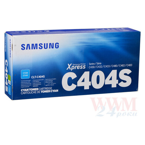 Картридж тонерний Samsung C404S SL-C430W/C480W 1000 копій Cyan (ST974A) фото №1