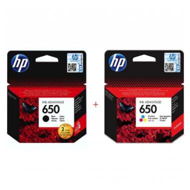Комплект струминних картриджів HP DJ Ink Advantage 2515 №650 Black/Color (Set650) фото №1