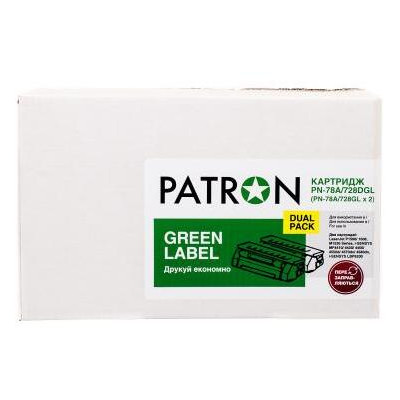 Картридж Patron Dual Pack Green Label HP LJ/Canon 728 (CT-HP-CE278AD-PN-GL) фото №1