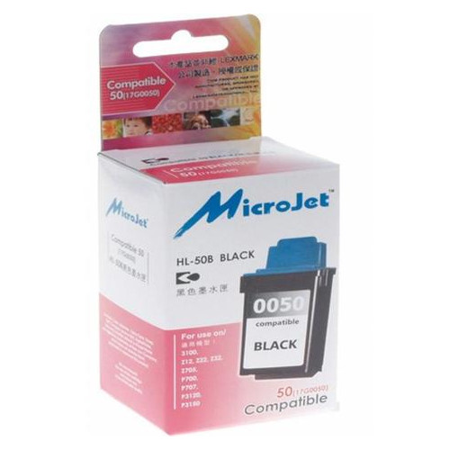 Картридж MicroJet Lexmark Z12/22/32 (17G0050) Black (HL-50B) фото №1