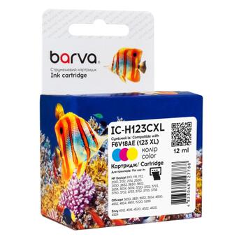 Картридж Barva HP 123XL color/F6V18AE, 12 мл (IC-H123CXL) фото №1