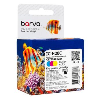 Картридж Barva HP 28 color/C8728AE, 14 мл (IC-H28C) фото №1